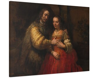 Rembrandt Jewish Bride - Canvas Wall Art Print Reproduction