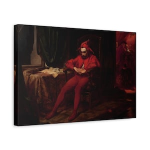 Jan Matejko Stanczyk During a Ball at the Court - Canvas Wall Art Print Reproduction