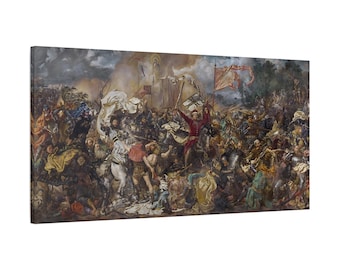 Jan Matejko Grunwald Battle Canvas Print - Classic Historical War Wall Art