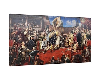 Jan Matejko Prussian Homage Tribute Canvas Wall Art Print Reproduction