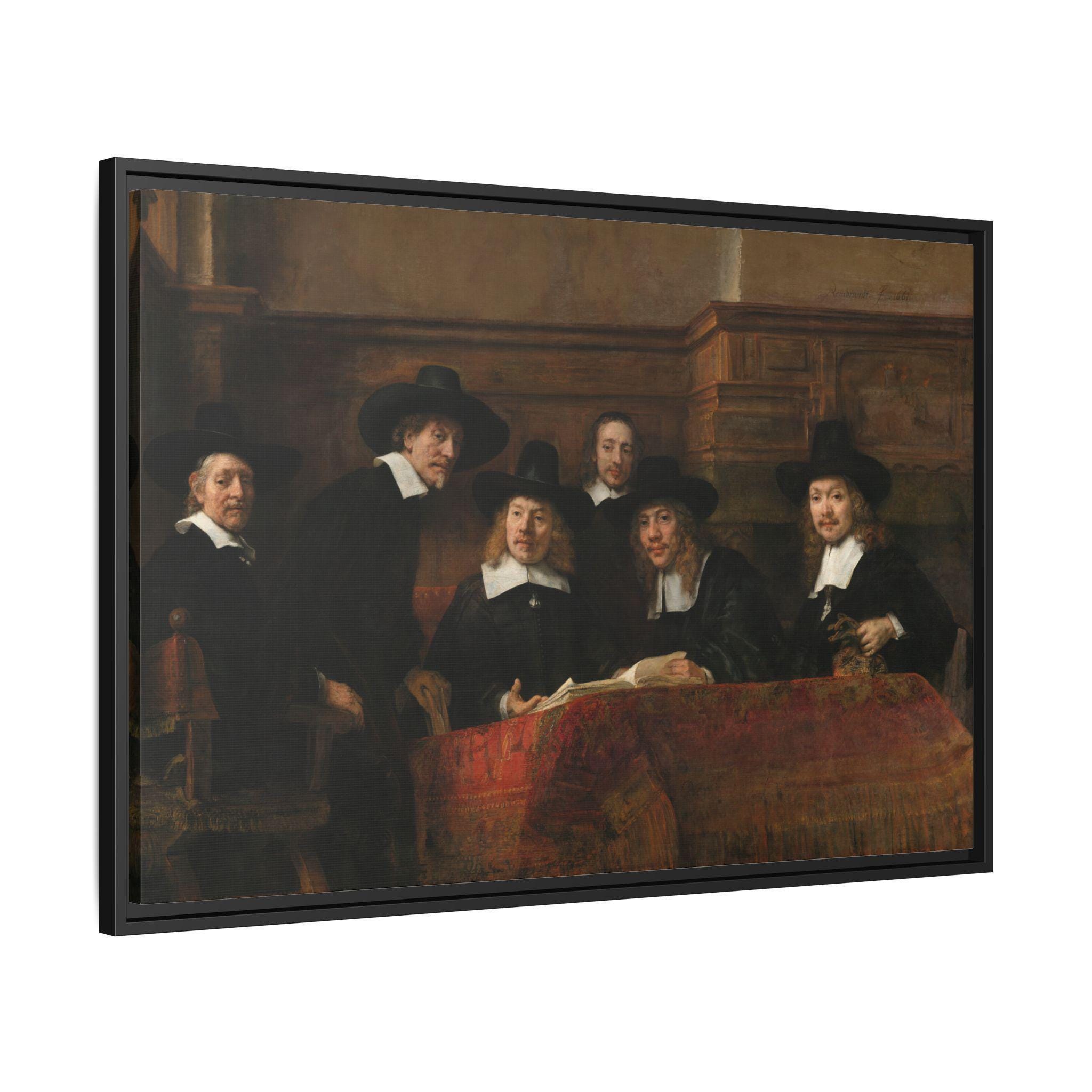 Rembrandt Syndics of the Drapers Guild - Framed Canvas Wall Art