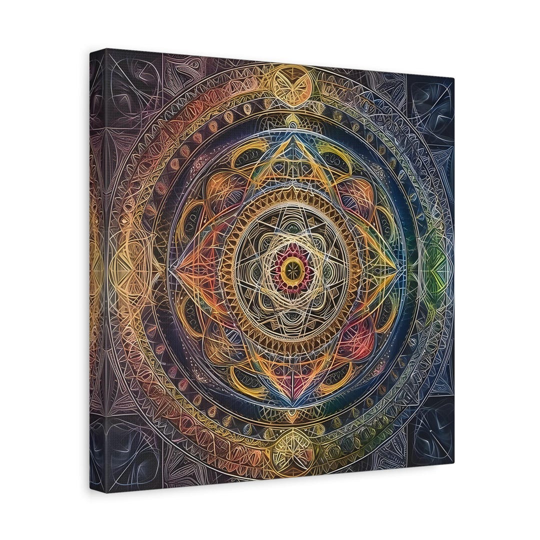 Sacred Geometry Mandala Canvas Print - Intricate Ancient Wisdom Wall ...