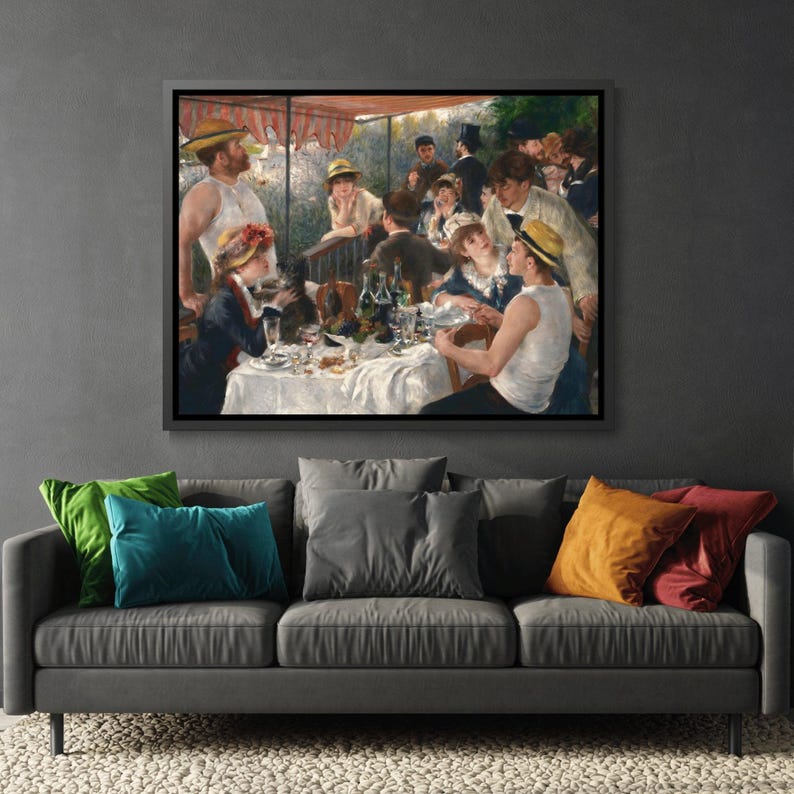 Pierre Auguste Renoir Luncheon of the Boating Party - Pinewood Framed ...