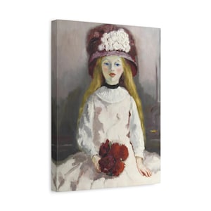 Kees van Dongen Young Girl with a Floral Hat - Canvas Wall Art Print Reproduction
