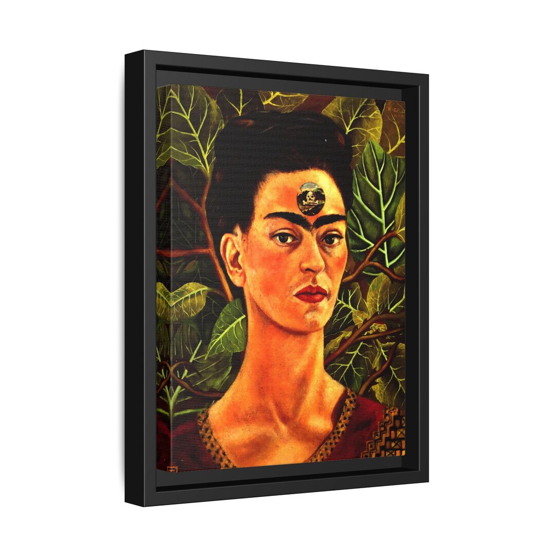 Mexico Famous Frida Kahlo Thinking About Death Framed Canvas Wall