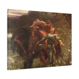 Frank Dicksee La Belle Dame Sans Merci - Reproduction d'impression d'art mural sur toile