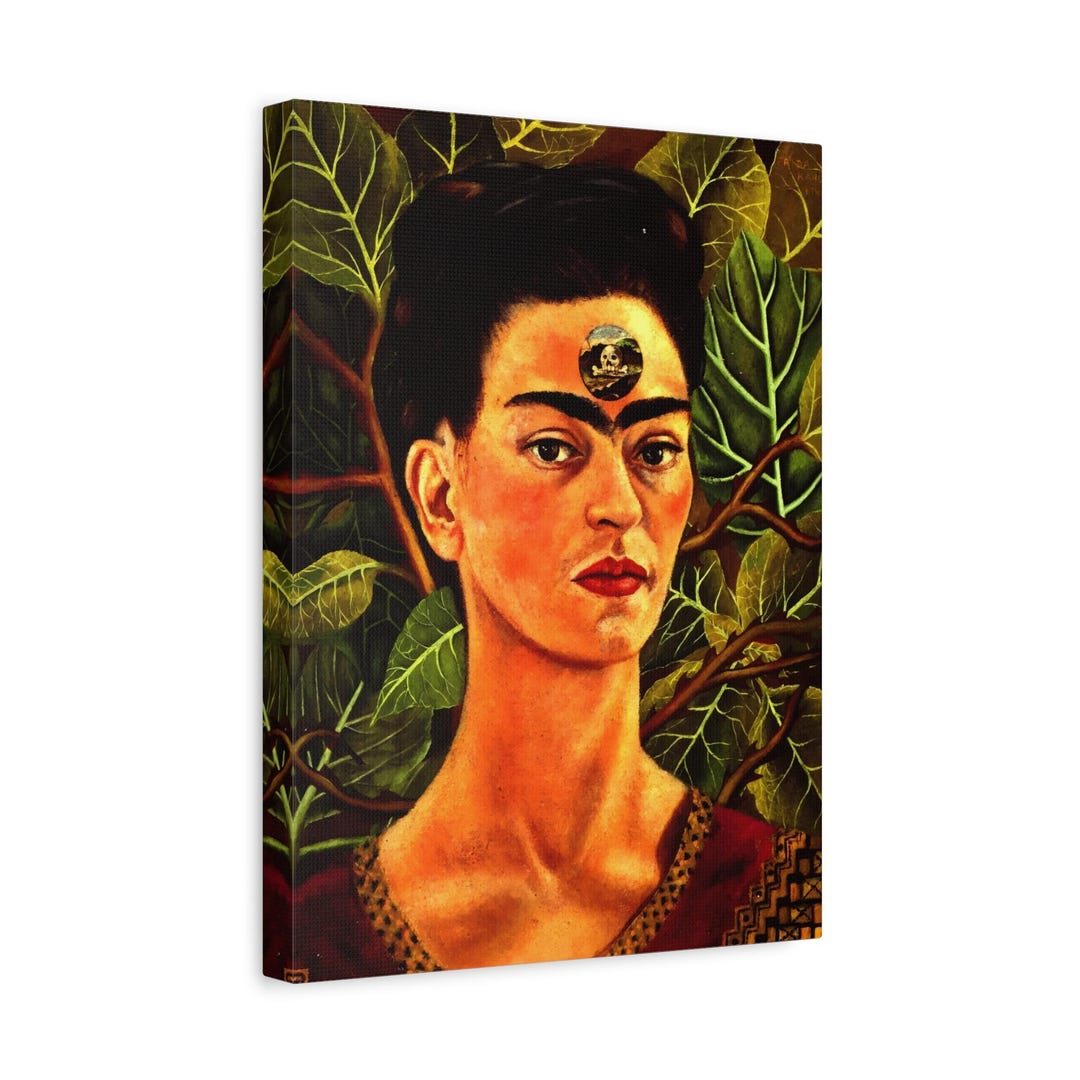 Frida Kahlo Thinking About Death Canvas Wall Art Print Reproduction