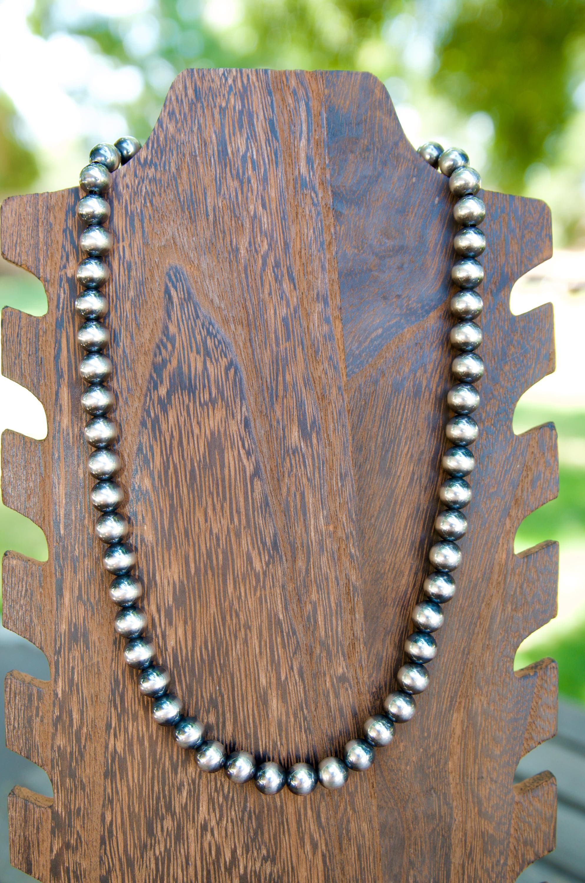 10mm Sterling Silver Navajo Pearl Necklace - Etsy