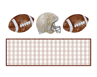 Football PNG Bundle, Watercolor, Fall, PNG, Digital Files