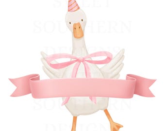 Oca di compleanno, acquerello, PNG, file digitali