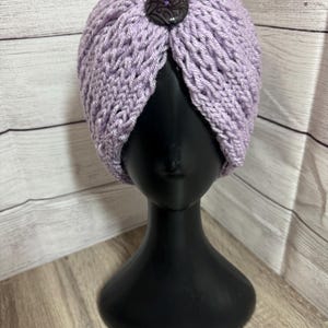 Purple Knitted Ear Warmer