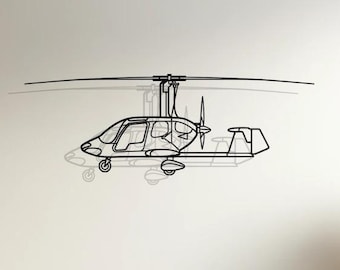 Helicopter Metal Wall Art, Aviation Decor, Pilot Gift