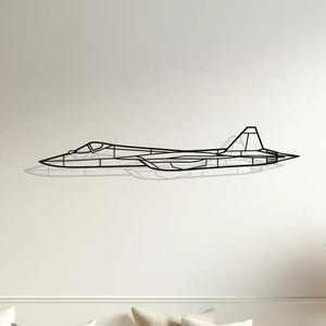 Sukhoi Su-57  Silhouette Wall Decor, Plane Silhouette Wall Decor, Pilot Gifts, Aircraft Decor, Plane Lovers Gift, Aircraft Model