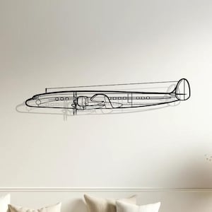 Lockheed Constellation Silhouette Wall Decor, Plane Silhouette Wall Decor, Pilot Gifts, Aircraft Decor, Plane Lovers Gift, Aircraft Models