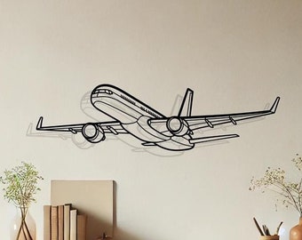 Boeing 757-200 Metal Wall Art, Plane Metal Silhouette, Pilot Gifts, Aircraft Decor, Jet Decor, Airplane Lovers Gift, Airplane Model, Plane