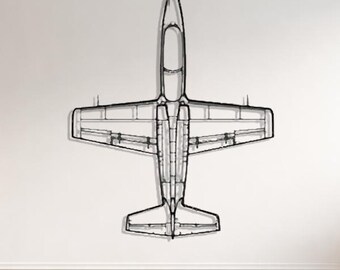 Aero L-39NG Metal Wall Art, Czech Jet Trainer Aircraft Silhouette, Aviation Decor