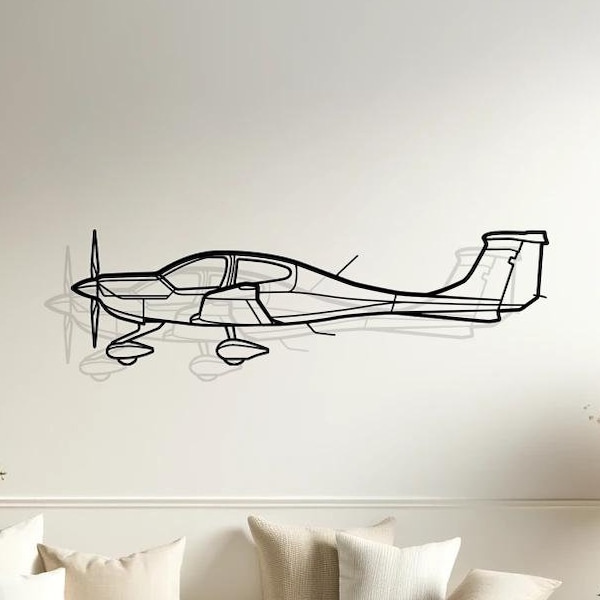 Diamond DA40 Metall Flugzeug Wandkunst, Pilot Geschenk