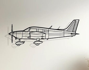 Cherokee Archer PA-28-180 Metal Airplane Wall Decor, Pilot Gift