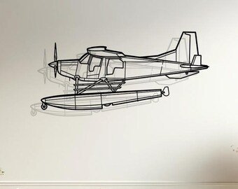 Bush Hawk XP Metal Wall Decor, Plane Silhouette Art