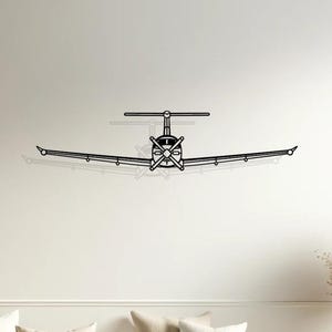 Pilatus PC-12 NG Silhouette Wall Decor, Plane Silhouette Wall Art, Pilot Gifts, Aircraft Decor, Plane Lovers Gift, Plane Art