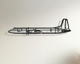 Canadair CL-44 Metal Airplane Silhouette, Pilot Gift, Aviation Decor