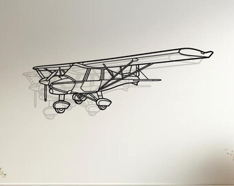 Ikarus C42B Aircraft Metal Wall Decor, Pilot Gift