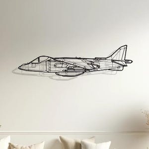 AV-8B Harrier II Silhouette Wall Decor, Plane Silhouette Wall Decor, Pilot Gifts, Aircraft Decor, Plane Lovers Gift, Aircraft Models