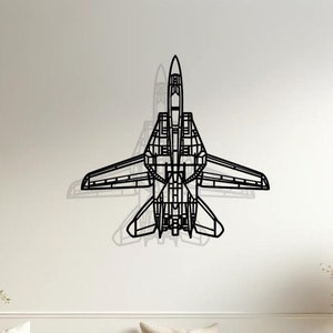Grumman F-14 Tomcat Silhouette Wall Decor, Plane Silhouette Wall Art, Pilot Gift, Aircraft Decor, Plane Lover Gift, Aircraft Model