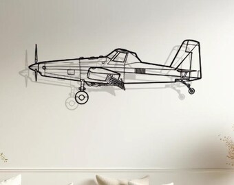 Air Tractor AT-502B Silhouette, Metal Airplane Wall Decor, Pilot Gift