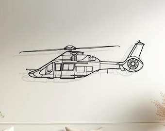 Airbus H160 Silhouette, Metal Helicopter Wall Decor, Pilot Gift