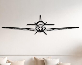 Metal Airplane Wall Decor, Evolution 2015 Silhouette Art, Aviation Enthusiast Gift