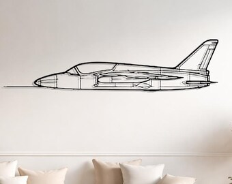 Folland Gnat Metal Wall Art, Fighter Jet Silhouette Decor, British Aircraft Aviation Gift