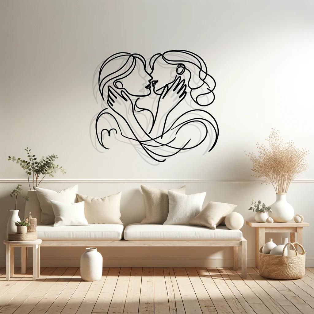 Lesbian Metal Wall Art , LGBT Couple Wall Art , Lesbian Couple Art ...