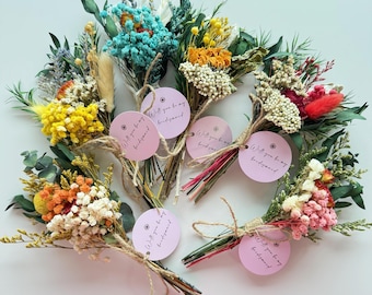 Dried Flower Mini Bouquet: Rustic Wedding Decor, Boho Home Accent