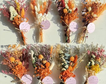 Autumn Dried Flower Mini Bouquet: Bridesmaid Proposal, Boho Decor