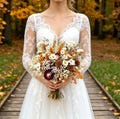 Neutral Terracotta Wildflower Bridal Bouquet, Dried Daisy Gypsophila Bouquet, Home Decor, Wedding Gifts
