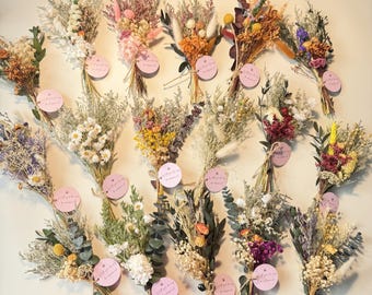 Dried Flower Bouquet, Rustic Boho Wedding Decor, Bridesmaid Proposal