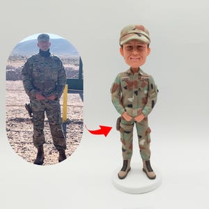 Custom Soldier Bobblehead: Military Memorial Gift