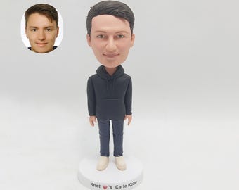 Personalized Bobblehead, Custom Husband Figurine, Anniversary Gift