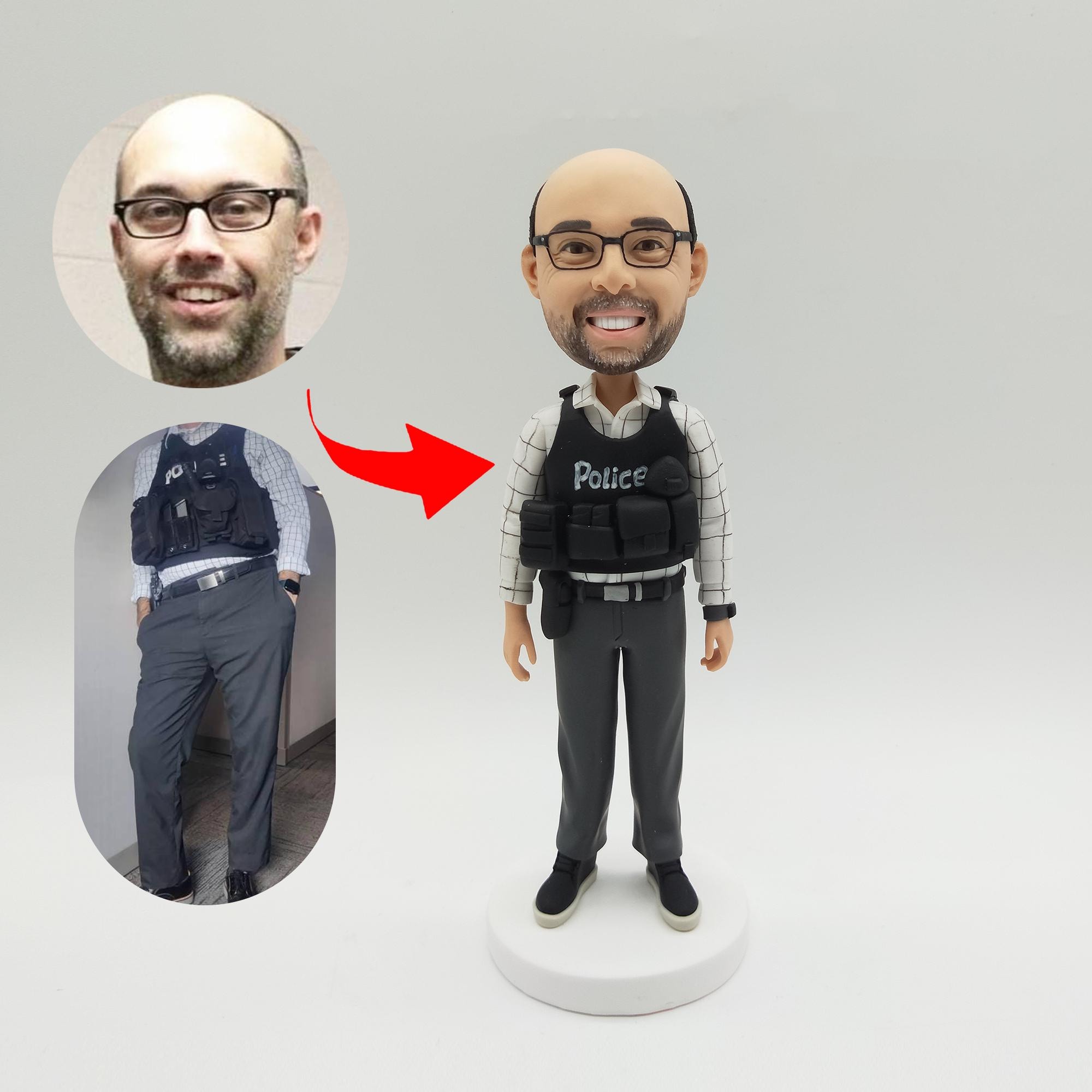 警察のボブルヘッド人形 - Etsy 日本