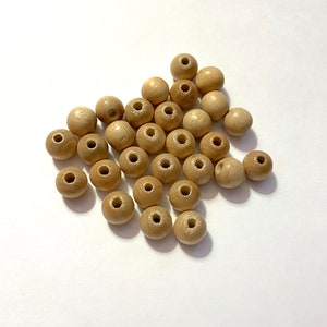 Vintage Natural Pine Wood Beads / Crafts / Projects / Sewing / Hippy / Mod / Macrame' / Trim / Embellishments / 30pc