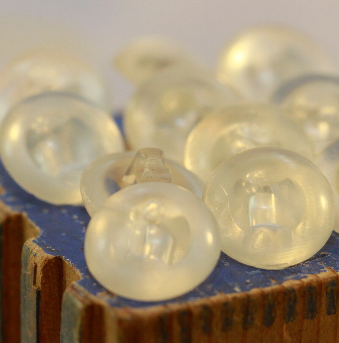 Vintage Clear Lucite Acrylic Bubble Buttons 11 Space Age | Etsy