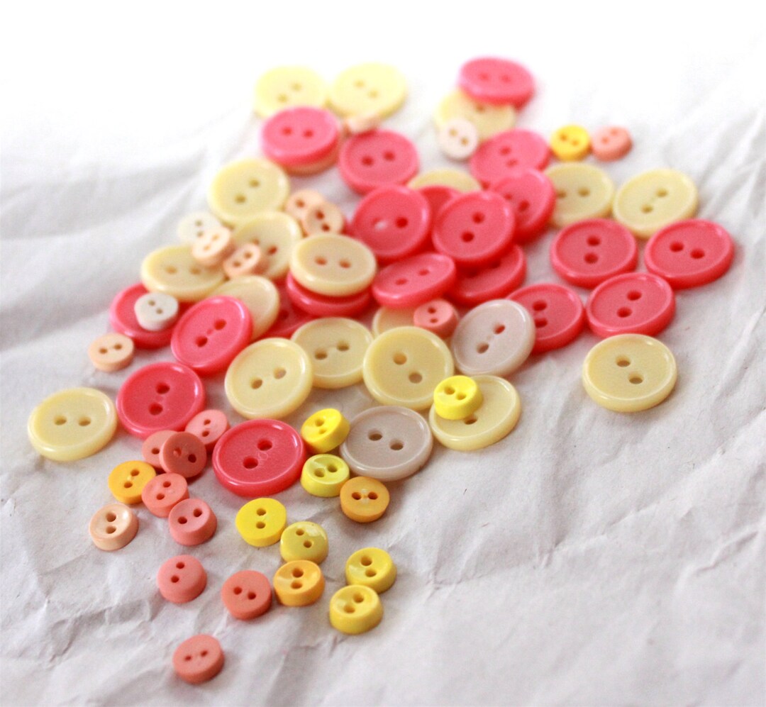 Creamsicle Colors Button Fun Pack 50 Vintage New Combo Etsy UK