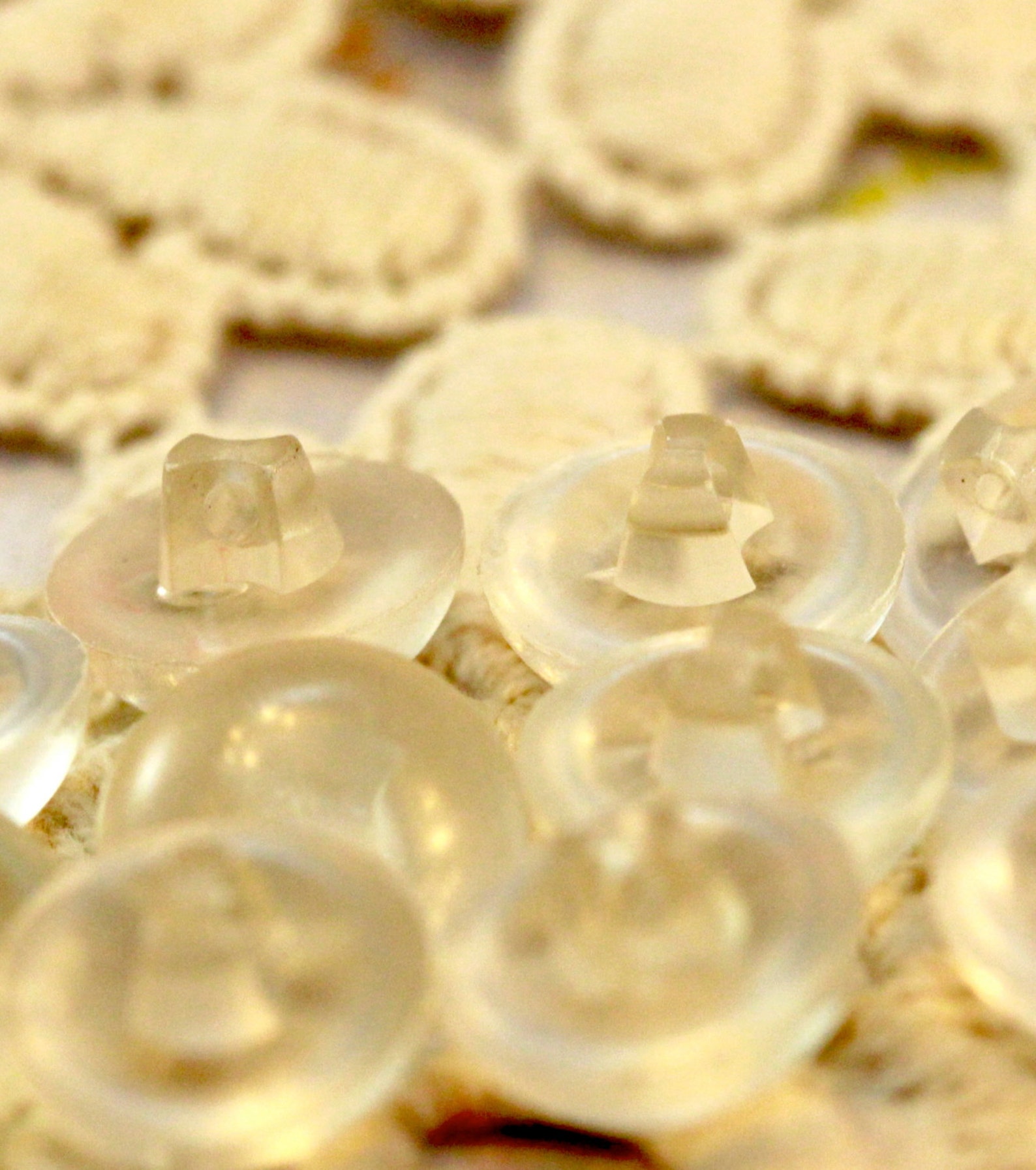 Vintage Clear Lucite Acrylic Bubble Buttons 11 Space Age - Etsy