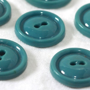 Boutons anciens/Celluloïd bleu turquoise/bord épais/cousus 6-18 mm/créations manuelles/couture