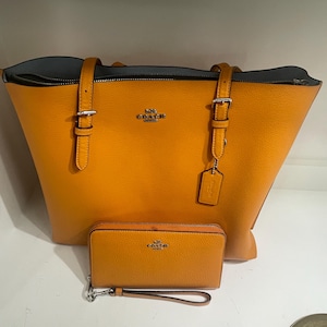 Bolso tote auténtico Coach Mollie 25 con cartera