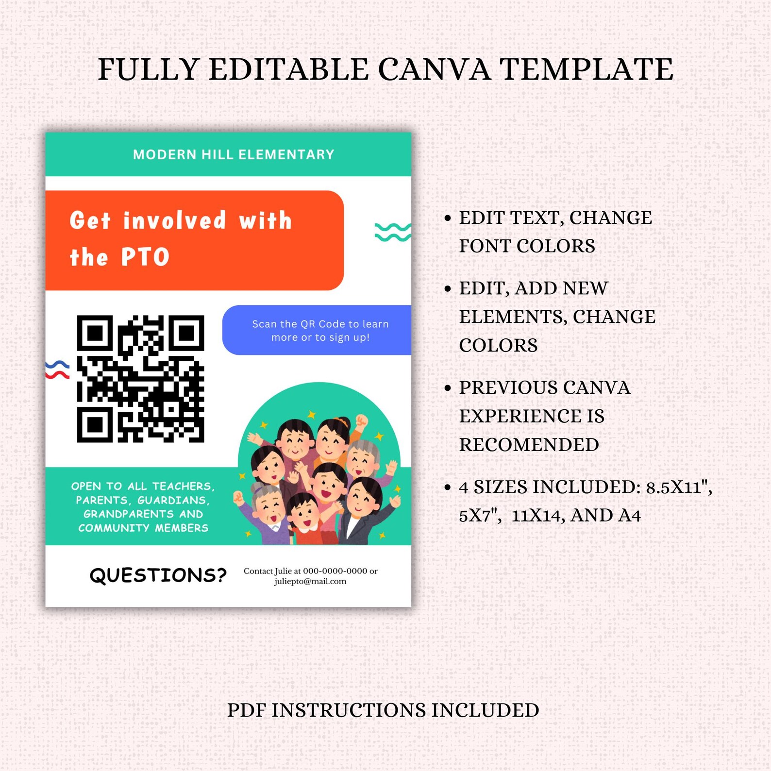 Editable School Recruitment Flyer Template - Canva Template - Join the ...