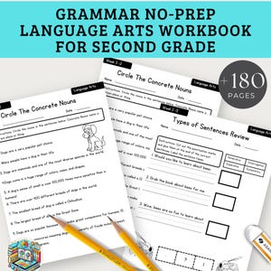grammar No-Prep Language Arts Workbook for Second Grade