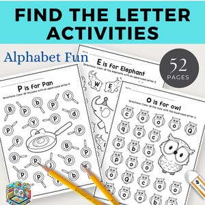 Diversión con el alfabeto | Actividades para encontrar las letras