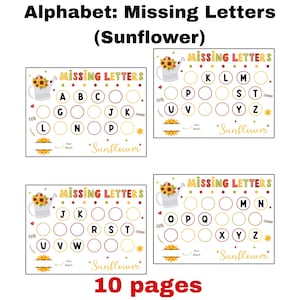 Alfabeto: Letras faltantes (Girasol)
